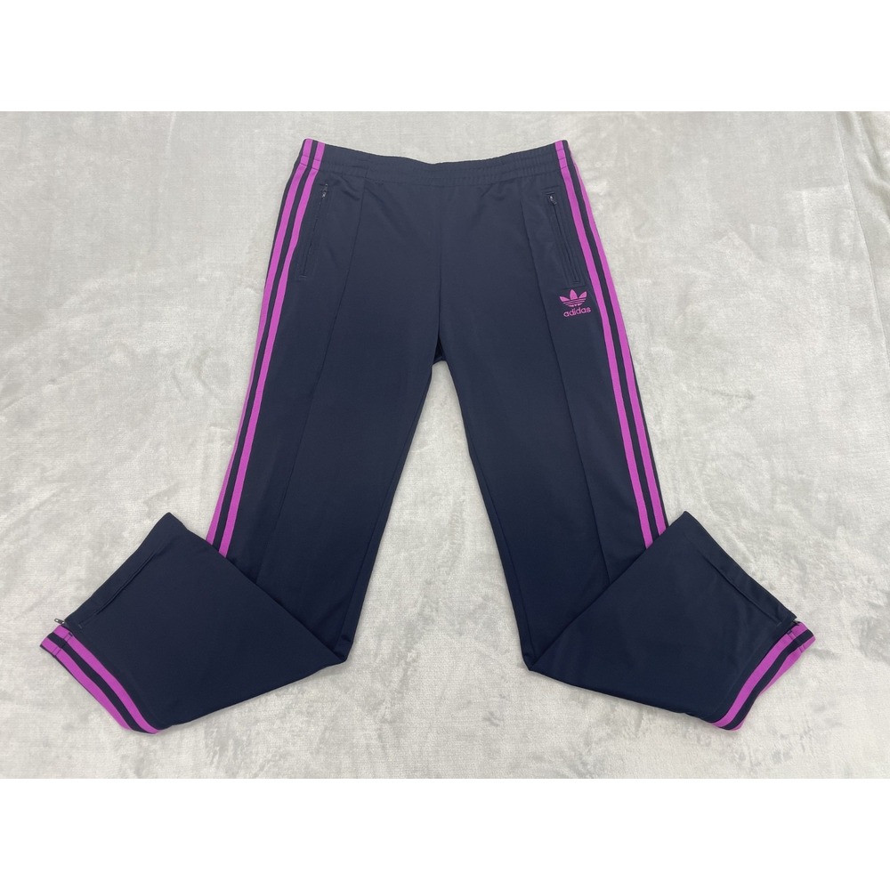 Y2K Adidas Originals Track Pants Men Medium Blue Pink 3-Stripes Trefoil 2012